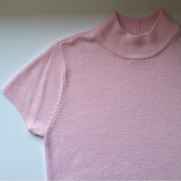 Petite Blair Short-Sleeve Sweater - Pastel Pink & Very Soft - Size PM - Picture 6 of 11